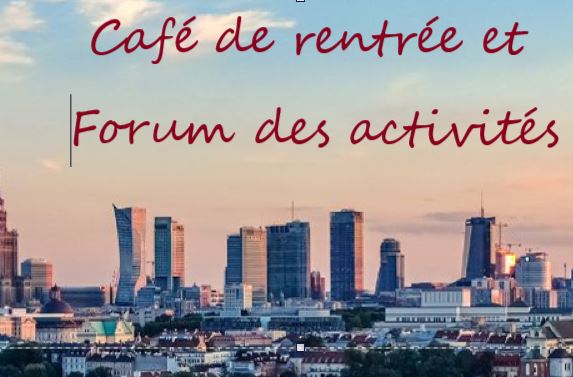 Café de Rentrée & Forum des Activités ! Inscrivez-vous !